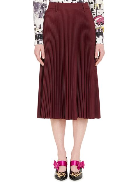 prada pleated twill skirt|Prada skirts.